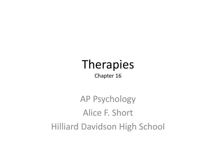 therapies chapter 16