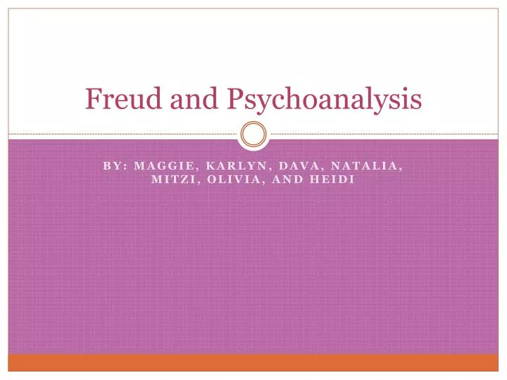 freud and psychoanalysis