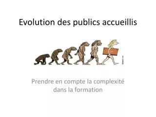 evolution des publics accueillis
