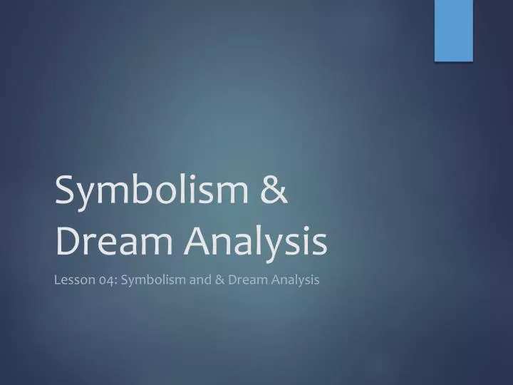 symbolism dream analysis