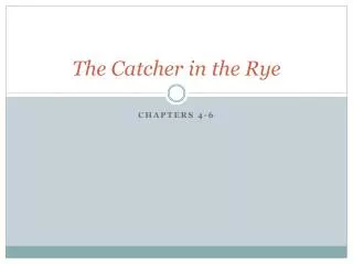 the catcher in the rye