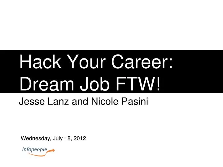 hack your career dream job ftw