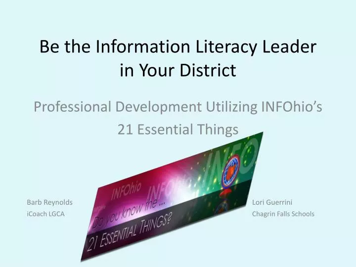 be the information literacy leader in your district