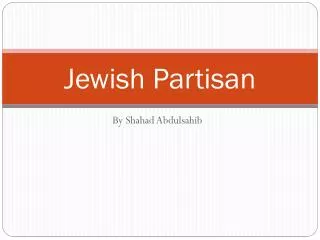 Jewish Partisan