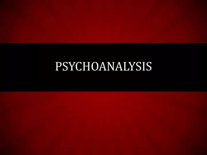 psychoanalysis