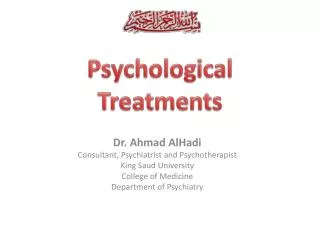 Psychological Treatments