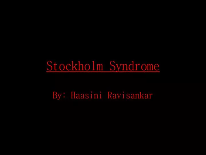 stockholm syndrome