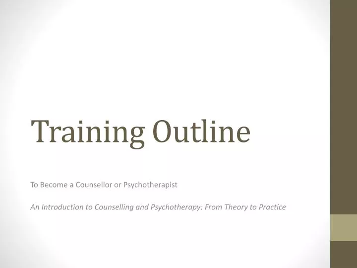 training outline