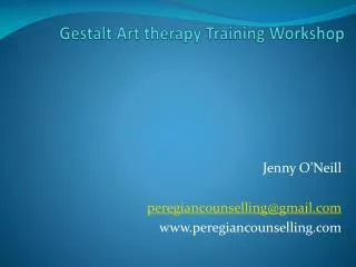 Gestalt Art therapy Training Workshop