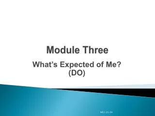 Module Three