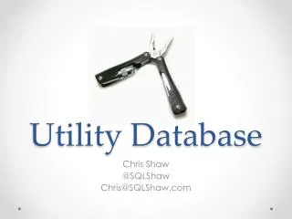 Utility Database