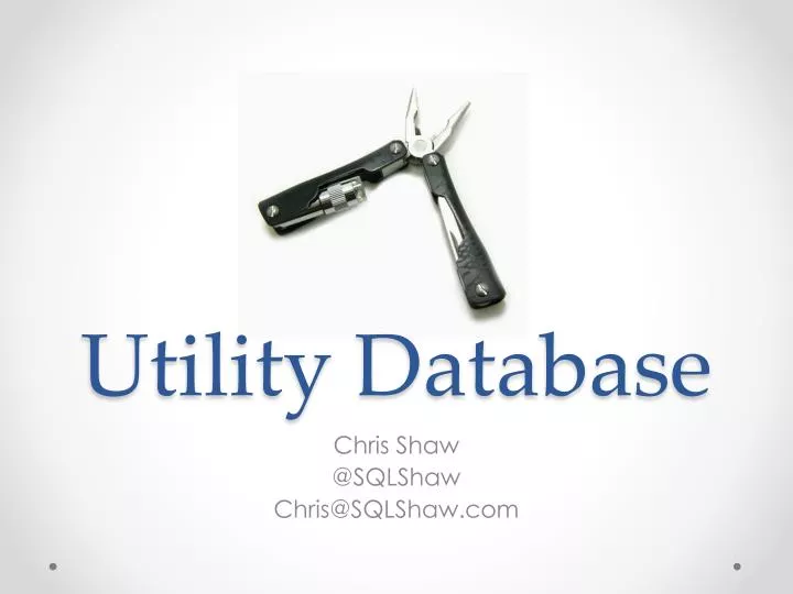 utility database