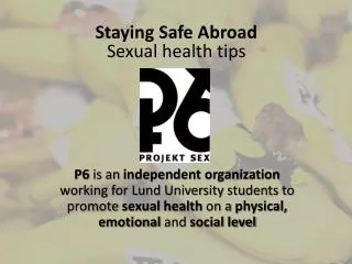 Staying Safe Abroad Sexual health tips