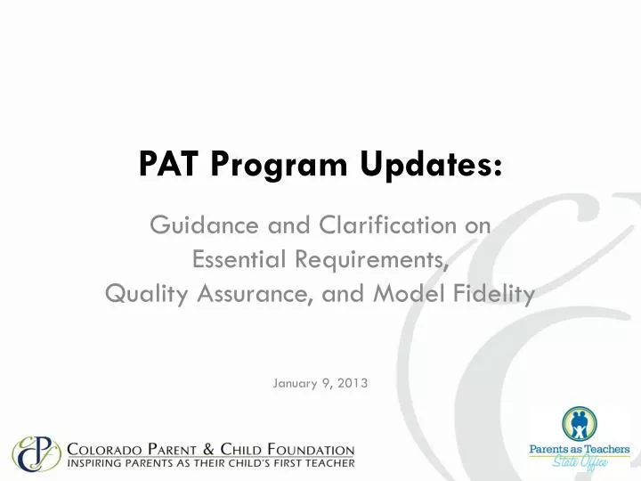 pat program updates