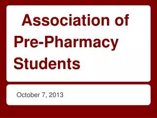 Association of Pre-Pharmacy Students