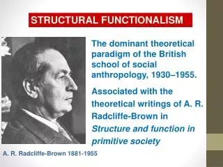 STRUCTURAL FUNCTIONALISM