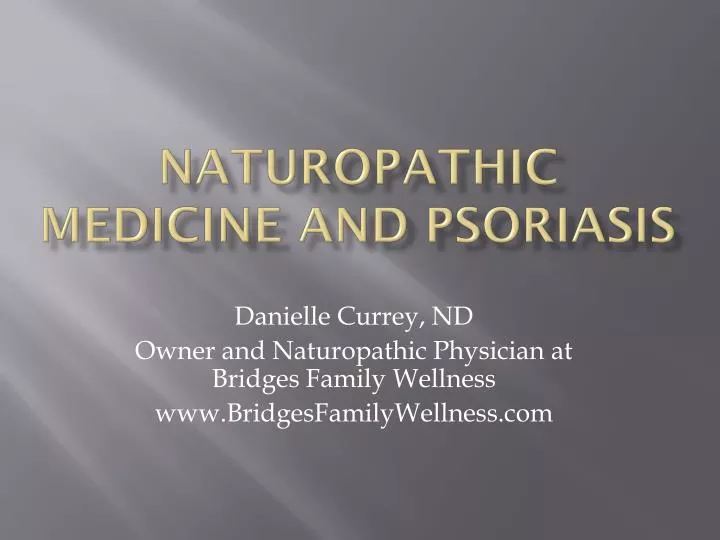 naturopathic medicine and psoriasis