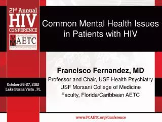 Common Mental Health Issues in Patients with HIV