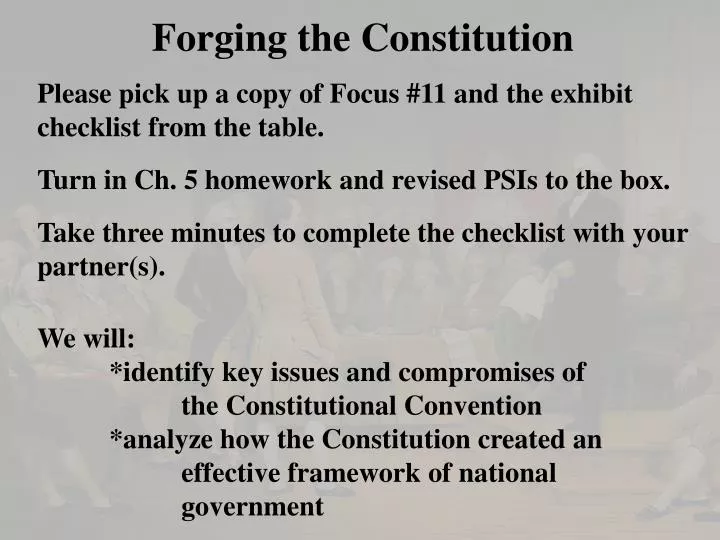 forging the constitution
