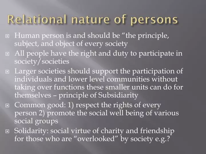 relational nature of persons