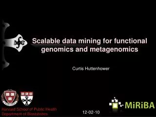 Scalable data mining for functional genomics and metagenomics