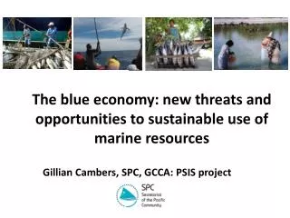 The blue economy: new threats and opportunities to sustainable use of marine resources