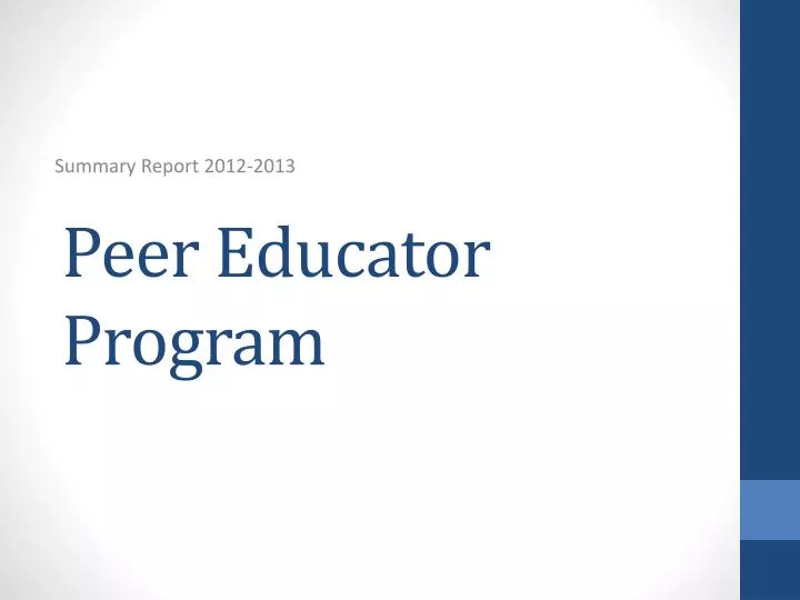 peer educator program