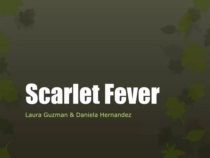 scarlet fever