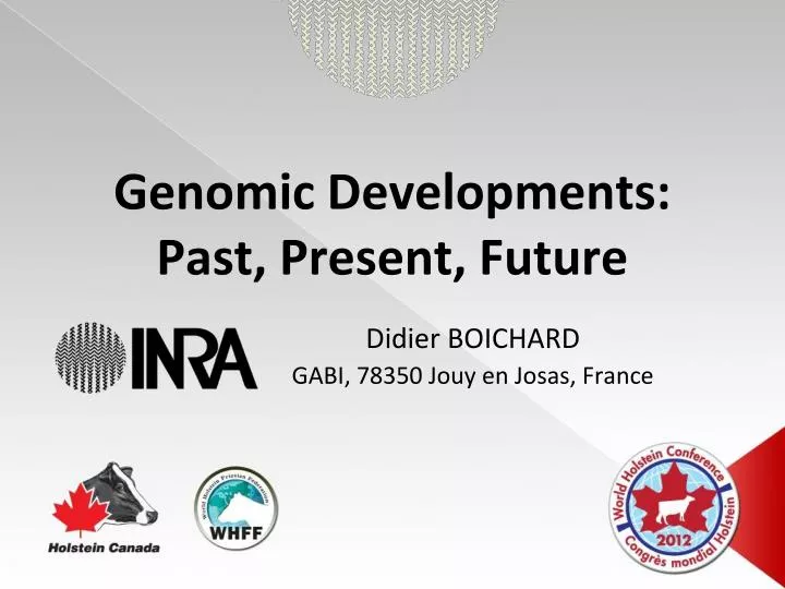 genomic developments past present future