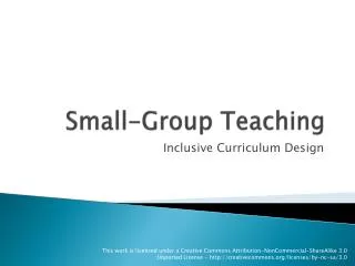 Small-Group Teaching