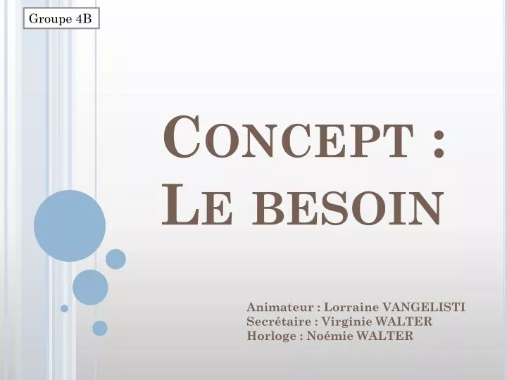 concept le besoin