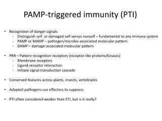 PAMP-triggered immunity (PTI)