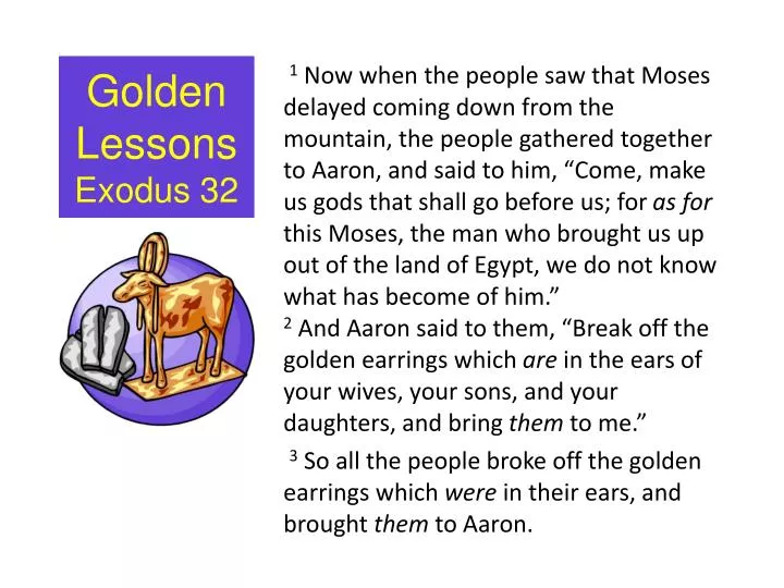 golden lessons exodus 32