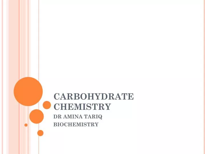 carbohydrate chemistry