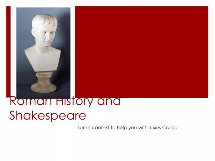 roman history and shakespeare