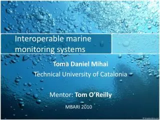 Interoperable marine monitoring systems