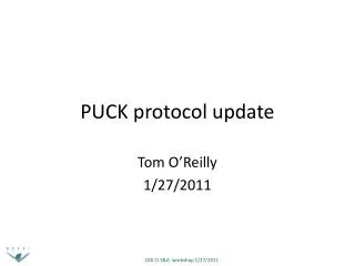 PUCK protocol update