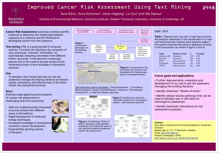 improved cancer risk assessment using text mining