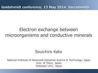 Electron exchange between microorganisms and conductive minerals