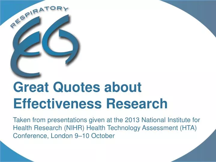 great quotes about effectiveness research