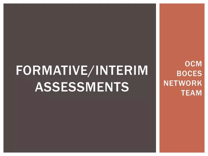 formative interim assessments
