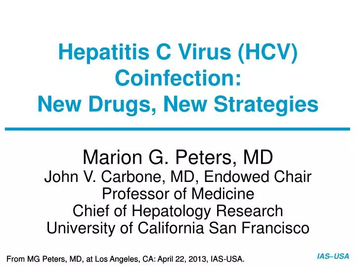 hepatitis c virus hcv coinfection new drugs new strategies