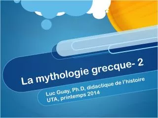 la mythologie grecque 2