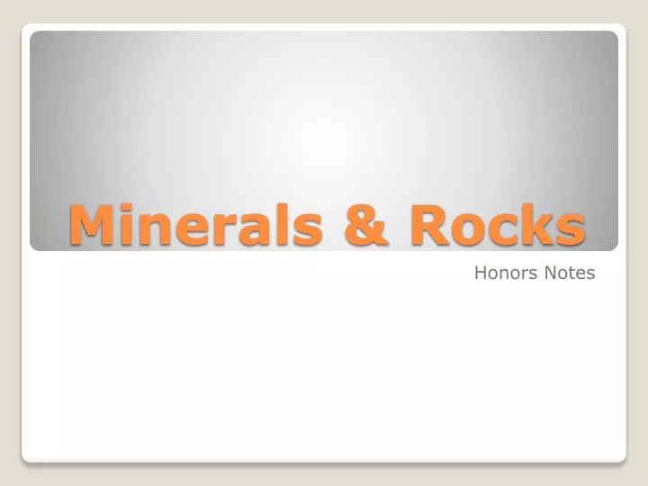 minerals rocks
