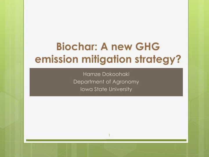 biochar a new ghg emission mitigation strategy