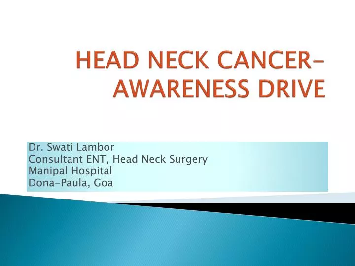 head neck cancer awareness drive
