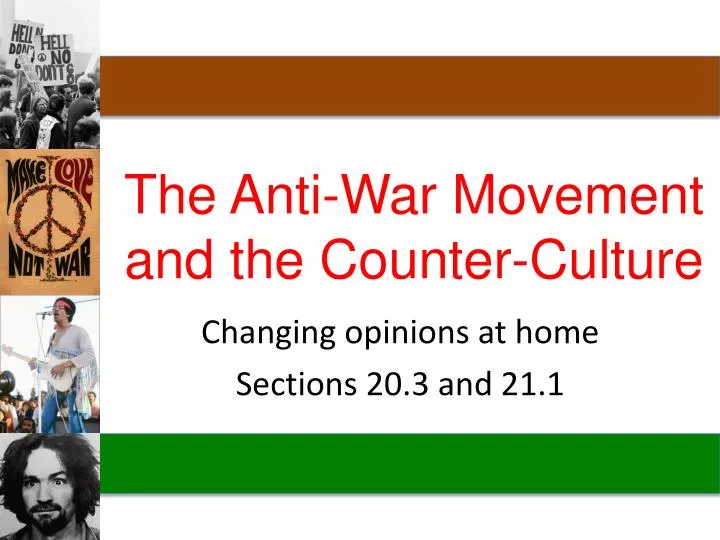 the anti war movement and the counter culture