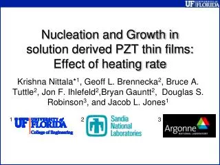 Nucleation and Growth in solution derived PZT thin films: Effect of heating rate