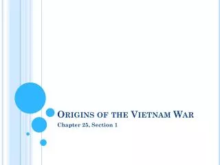 Origins of the Vietnam War