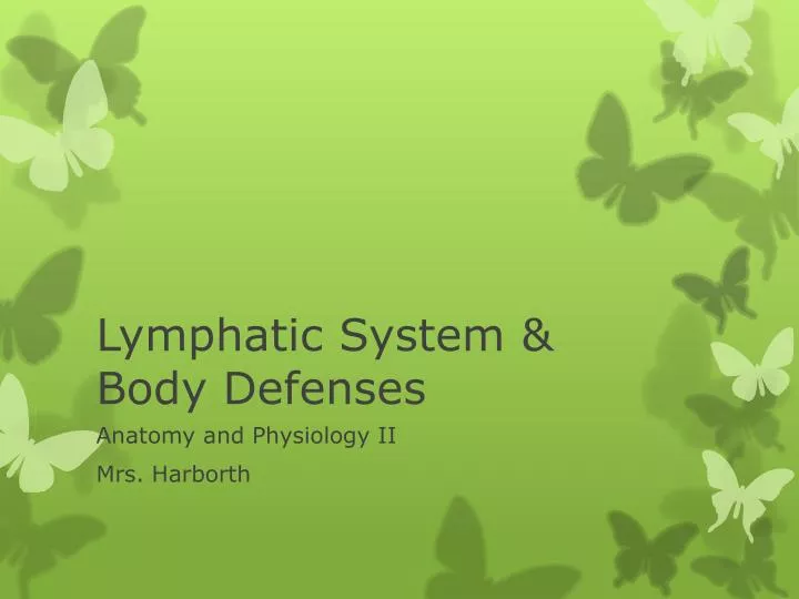 lymphatic system body defenses
